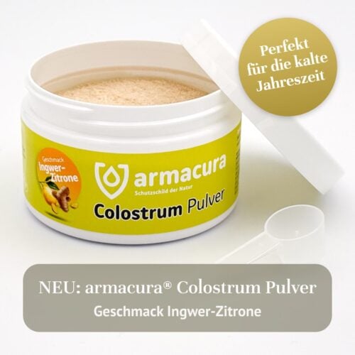 NEU: armacura® Colostrum Pulver Ingwer Zitrone